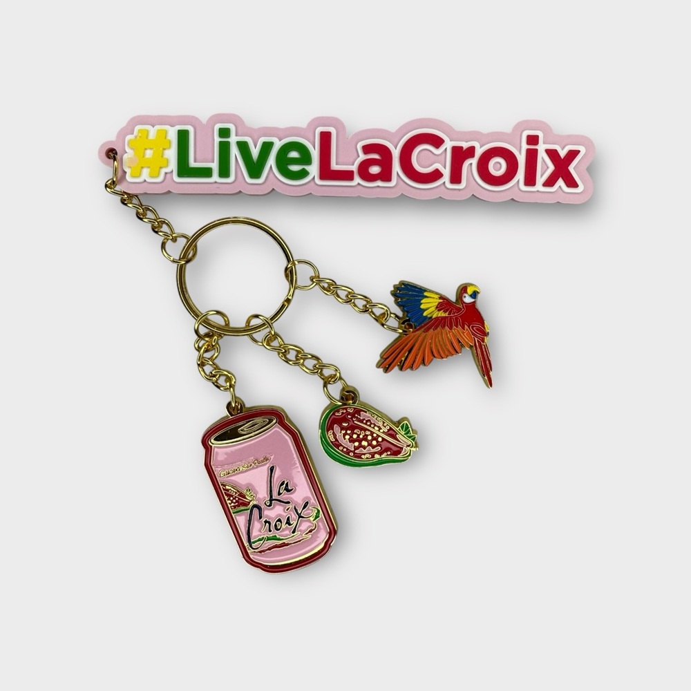 La Croix Guava São Paulo Charm Keychain
